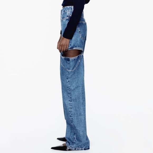 ‼️Price Firm‼️ Zara cut out jewel jeans - Picture 6 of 9